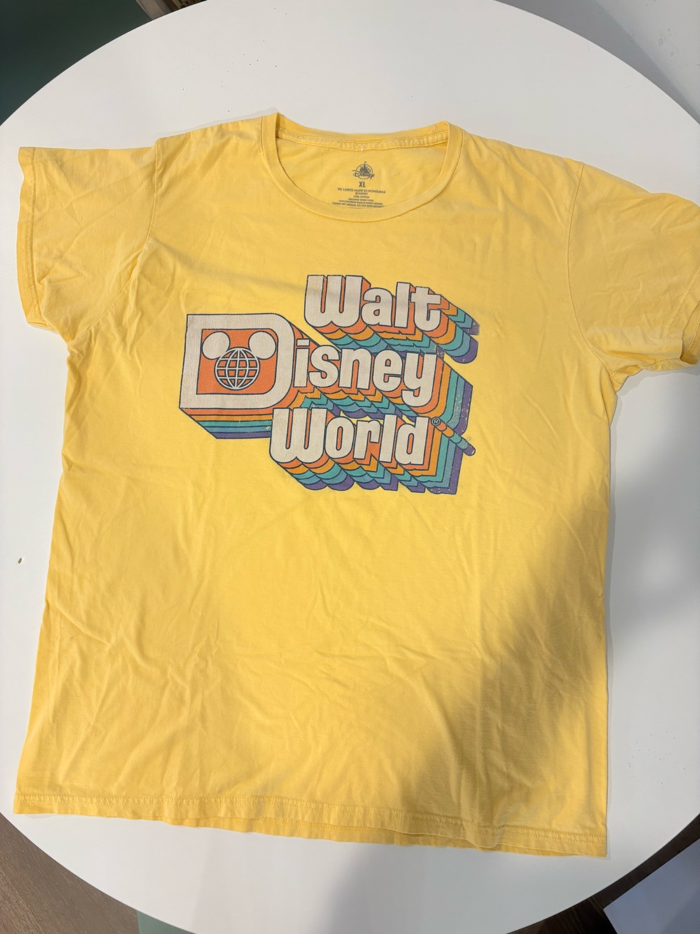 Disney Yellow Walt Disney World Retro Stack Tee
